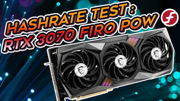 FiroPoW Mining Hashrate on RTX 3070 -  32 MH / s max ? Best Overclock settings here!