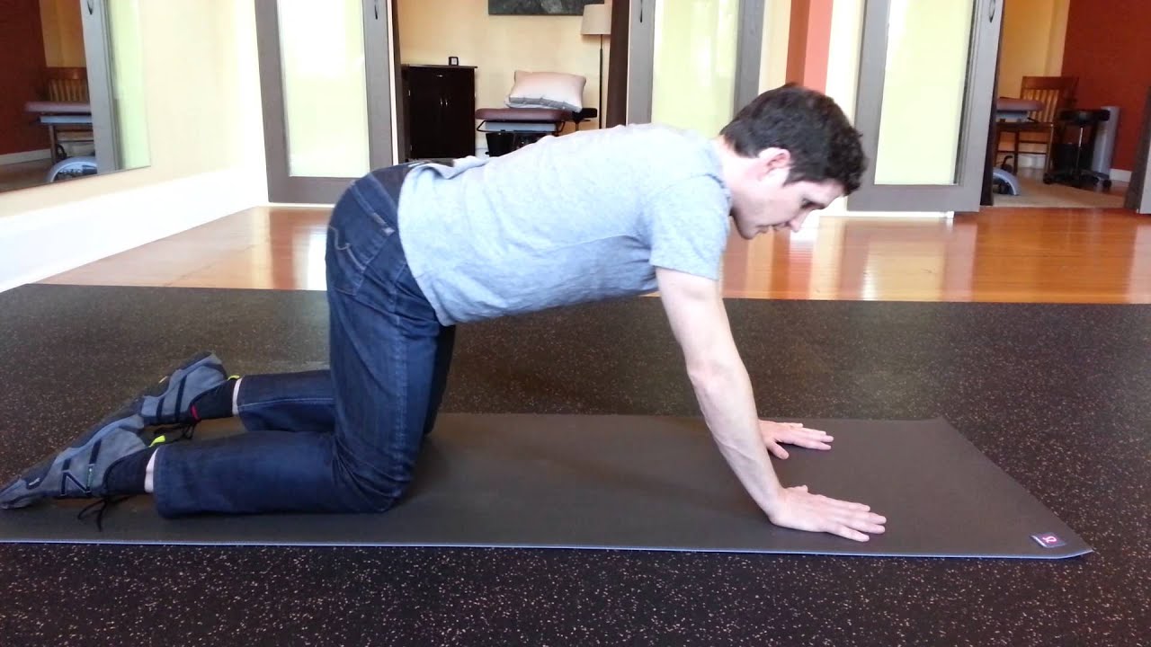 Quadruped rocking for pelvic floor relaxation - YouTube