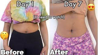 1 WEEK of Intermittent  fasting Transformation| BEFORE and AFTER Results *What I eat* Chloe ting abs