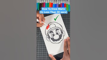 This Helped Me Draw Mario In 30 secs! 🤯 #supermariomovie #howtodraw #shorts
