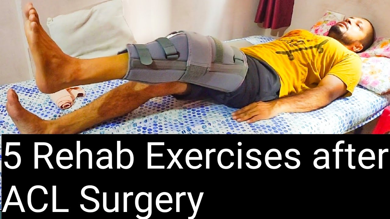 My ACL Surgery and Recovery Day 5 | ACL Rehab Exercises | Flying Jodi ...