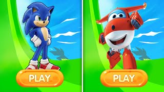 Sonic Dash Vs Super Wings: Jett Run - Gameplay Sonic Vs All Running Games | Epic Run 🔥😎 screenshot 3