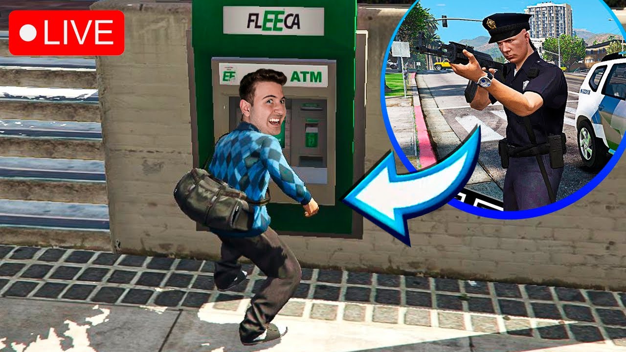 ROUBEI UM BANCO E A POLÍCIA VEIO ATRÁS NO GTA RP!! (FIQUEI RICO)