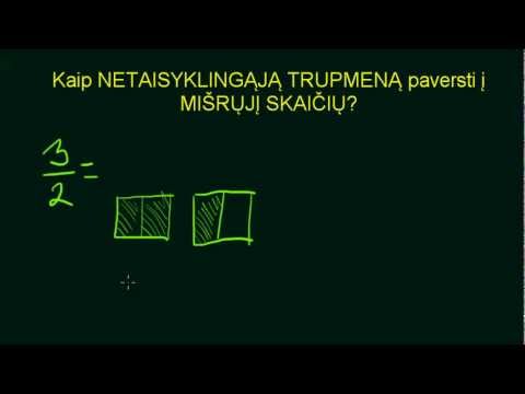 Video: Kaip parašyti lygiavertį mišrų skaičių?