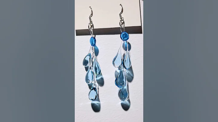 UV Resin Water Drop Earrings  #heyclear #handmadehealing #resinart #diy