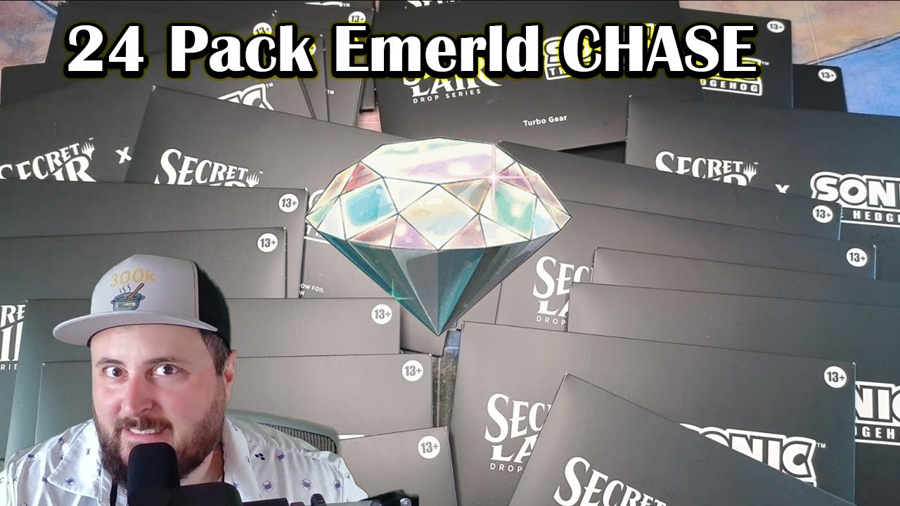 Sonic MTG Secret Lair - 24 Pack - Emerald CHASE - Gotta rip fast