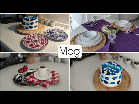 Eşimin doğum günü pastasını yapıyoruz 🌿 Doğum günü yemeğini hazırlayalım 💘Bir kahve molası ☕