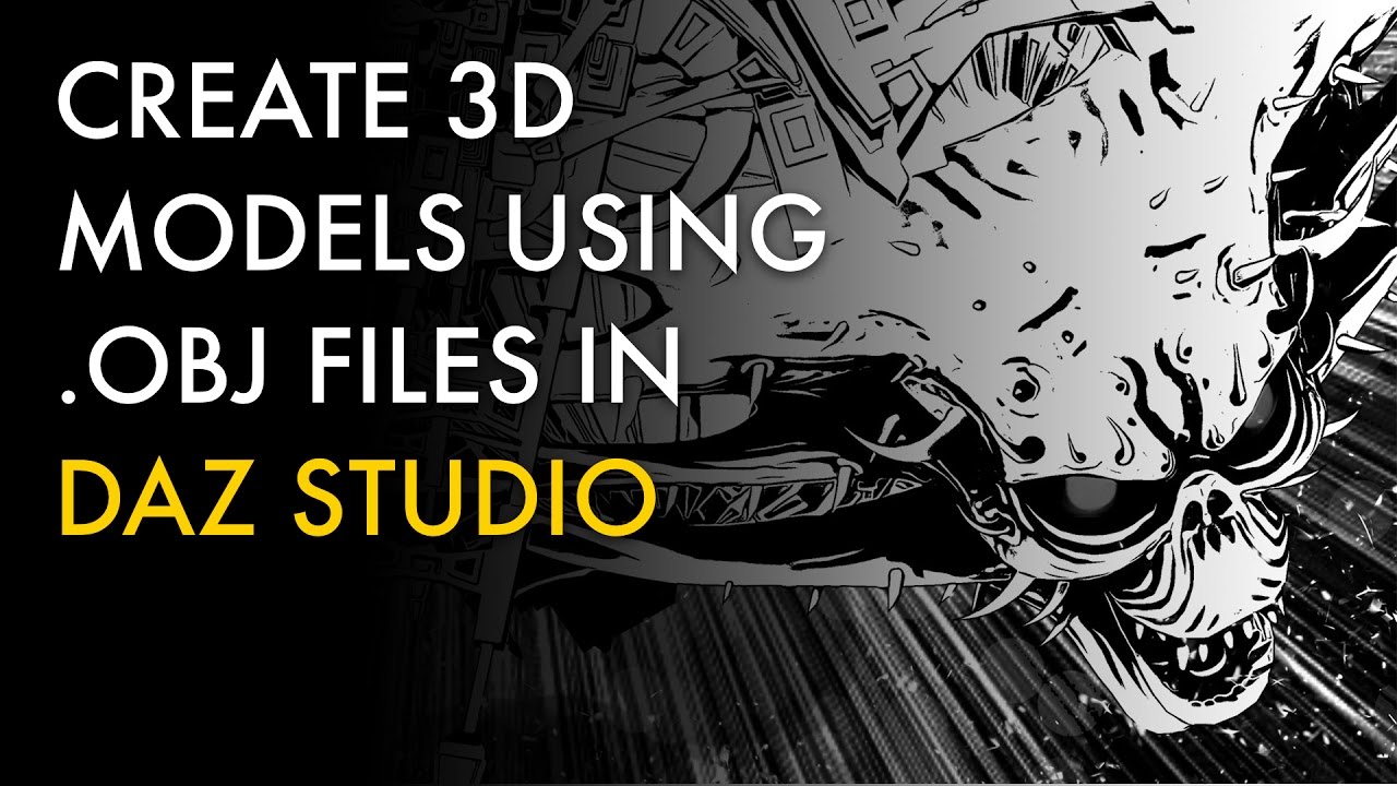 Create 3d Models Using Obj Files In Daz Studio Youtube