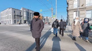 Winter In Nowosibirsk Spaziergang Bei -30 C Im Zentrum Der Sibirischen Hauptstadt