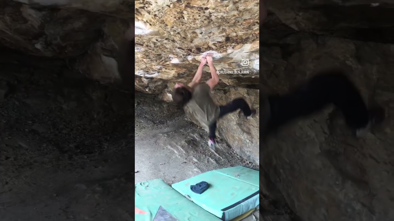 Paraclimber in Junkyard cave V5- 