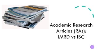 Academic Research Articles | IMRD vs IBC models