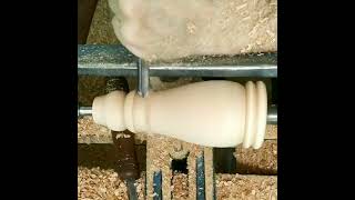 Today's work was to turn two sets of small bedside table legs for a customer!!! #woodcarving