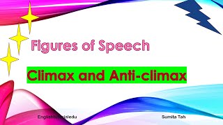 Climax and Anti- climax #figuresofspeech #vocabulary