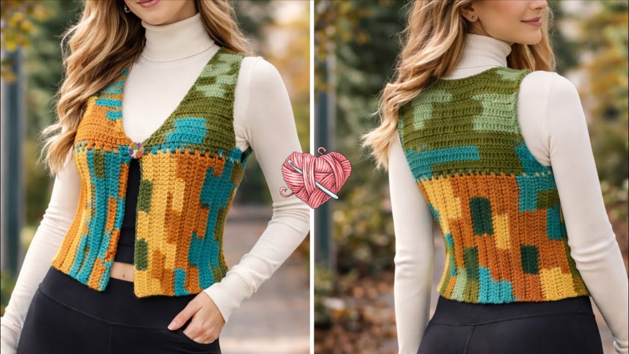 The Easiest Vest to Crochet  |  Crochet Vest for Beginners  |  DIY