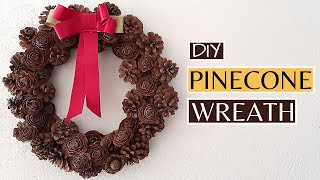 [DIY] QUICK & EASY PINECONE WREATH | HOW TO MAKE CHRISTMAS WREATH
