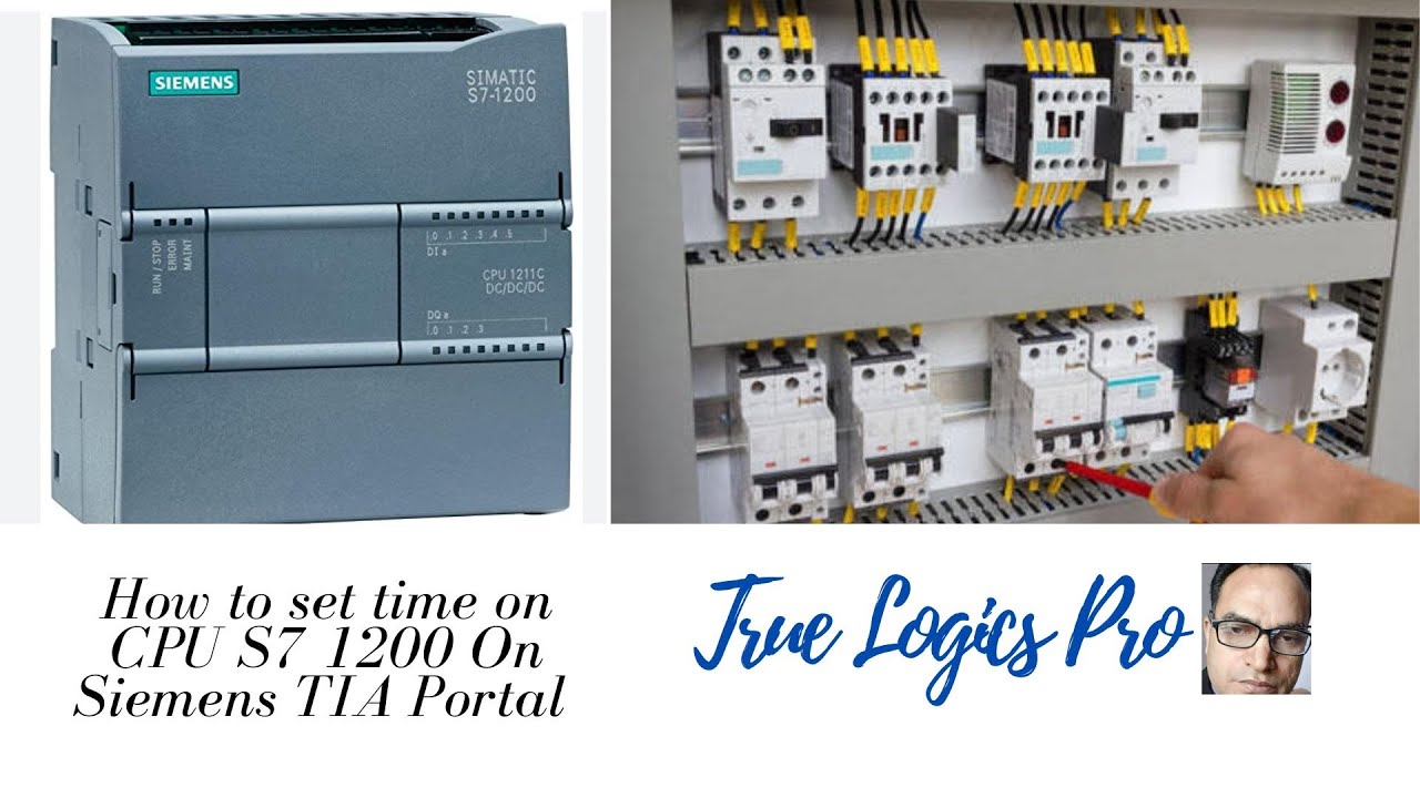How to set time on CPU 1200 PLC On Siemens TIA Portal - YouTube