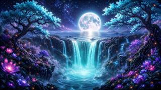 Magical Moonlight Waterfall | Relaxing Piano & Soft Flute Ambience (Infinite Loop) screenshot 4