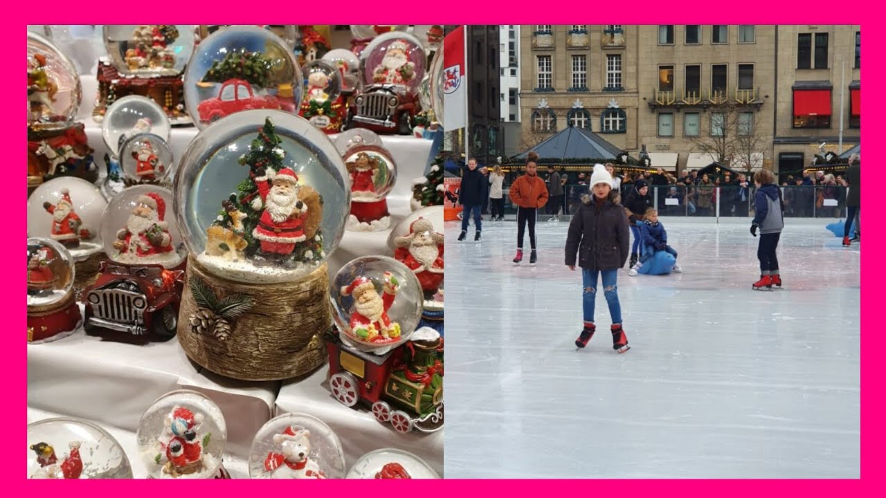 Ice Skating + Xmas deco Christmas Market Kerstmarkt Dusseldorf