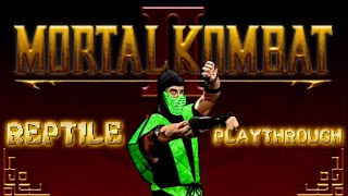 GREEN NINJA LURKING | Mortal Kombat II Remix - Reptile Playthrough