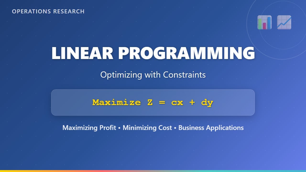 Linear Programming for Beginners: Optimize Everything! - YouTube