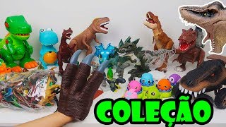 MINHA COLEÇÃO DE DINOSSAUROS 2019 | Dino Bagunça