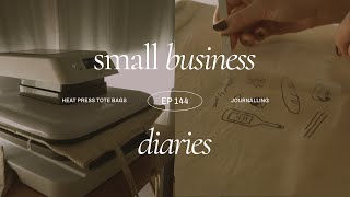diy heat press tote bags, journalling, packing orders | studio vlog 144