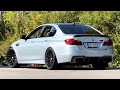 750hp f10 bmw m5 with eisenmann race exhaust accelerations  downshifts