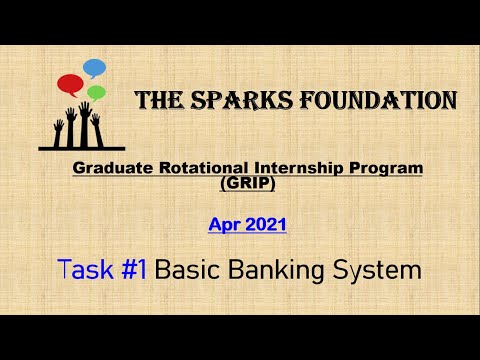 Basic Banking System | The Sparks Foundation