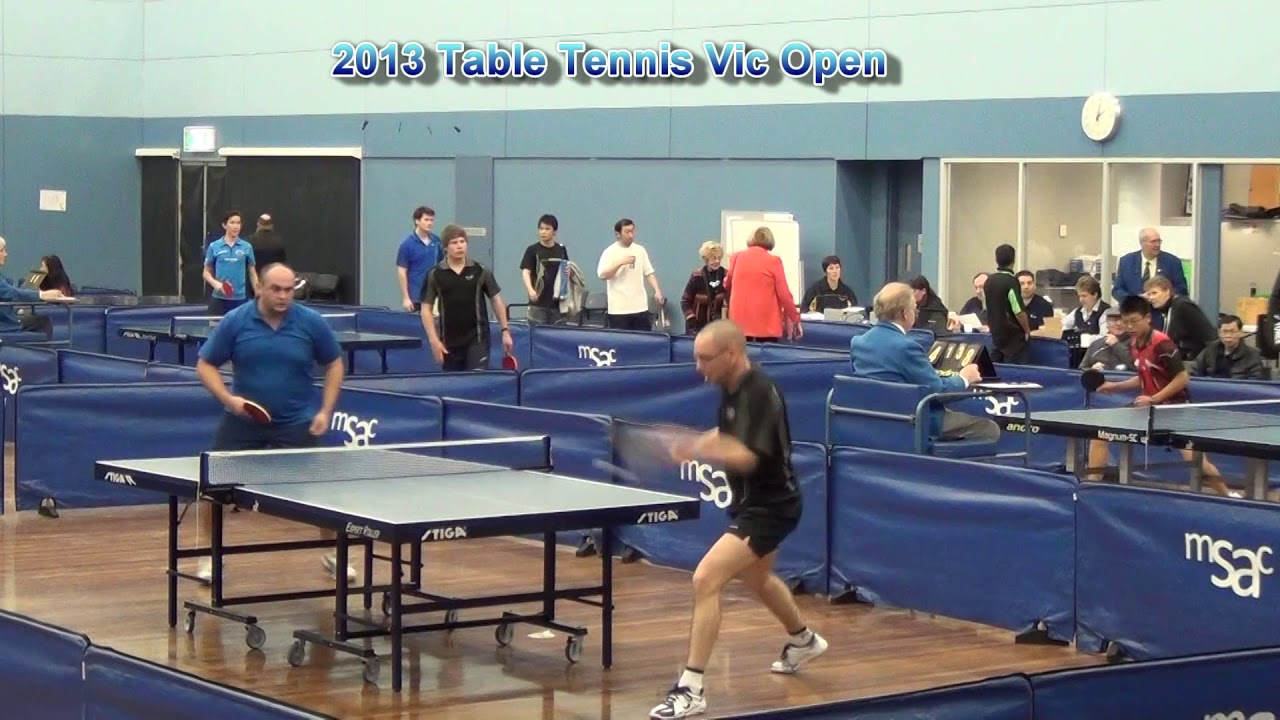 2013 Table Tennis Vic Open Various Matches YouTube