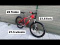 27.5 wheels at fork sa 26er frame (test ride)