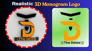 How To Make 3D Realistic Monogram Logo Design In CANVA, Easy And Quick Tutorial Step By Step Guide screenshot 3