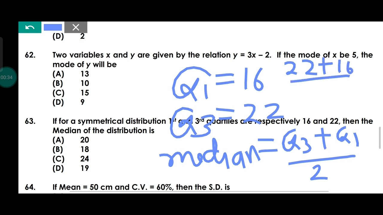 CUET MA Economics Entrance MCQs Statistics MCQs Solution cuet pg cuet-ma-economics-entrance-mcqs-statistics-mcqs-solution-cuet-pg