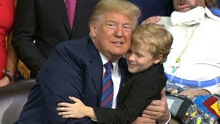 8-Year-Old Who Hugged President Trump Says He Was Jealous of His Hair