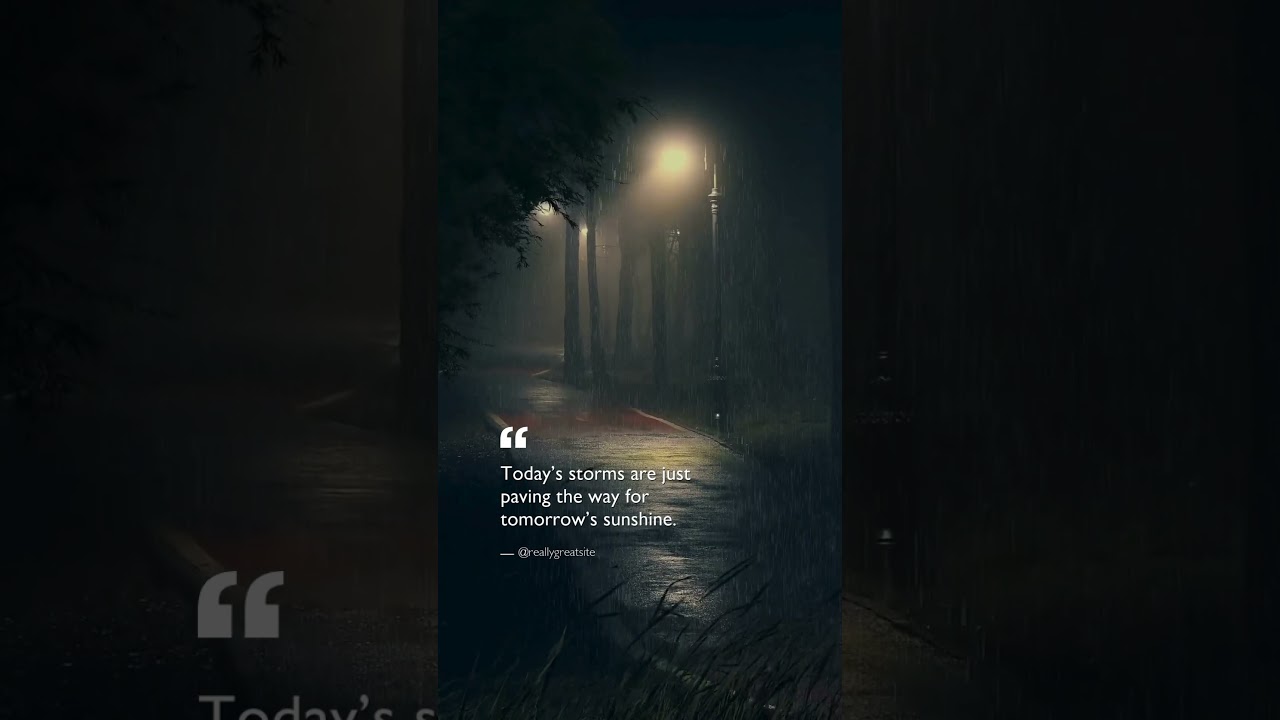 Dark Rain Motiovational Quote 