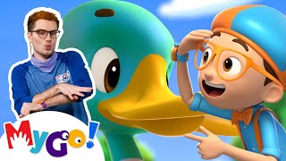 🦆 Swimming with Ducks 🦆 | Blippi Wonders | ASL Cartoons for Kids | Lessons for Learners