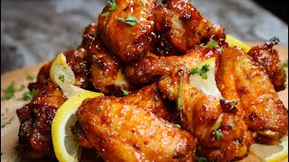 Crispy Honey Sriracha Oven Baked Wings | Oven Baked Wings Recipe