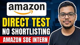 Finally Amazon SDE-1 Intern Direct Test Hiring | Mass Drive | Off Campus Job Drive for 2027 Batch
