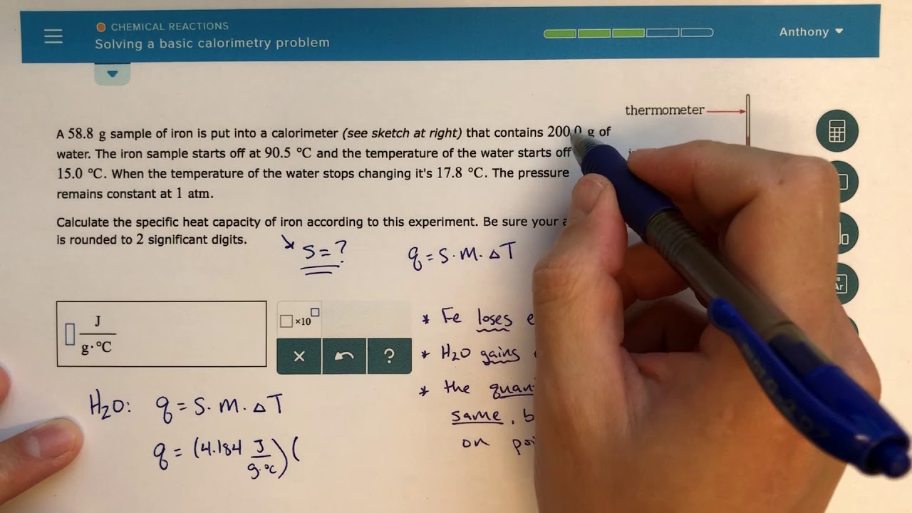 how to solve calorimetry problems in physics