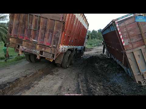Thumbnail for Too Risky Driving - Passing Trucks Near The 12 Wheeler 3118 Stranded Truck - Dangerous Indian Road.
