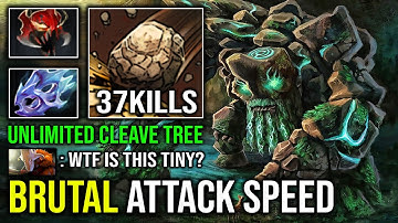 WTF +600 Damage Per Hit 1 Shot Combo Unlimited Tree Cleave Max Attack Speed Tiny Dota 2