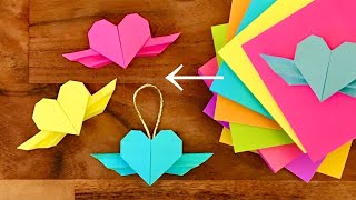 Sticky Note Origami Heart Angel