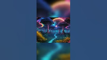 Surreal Landscapes: Dreamlike Worlds Connected by Electric Beams #shorts