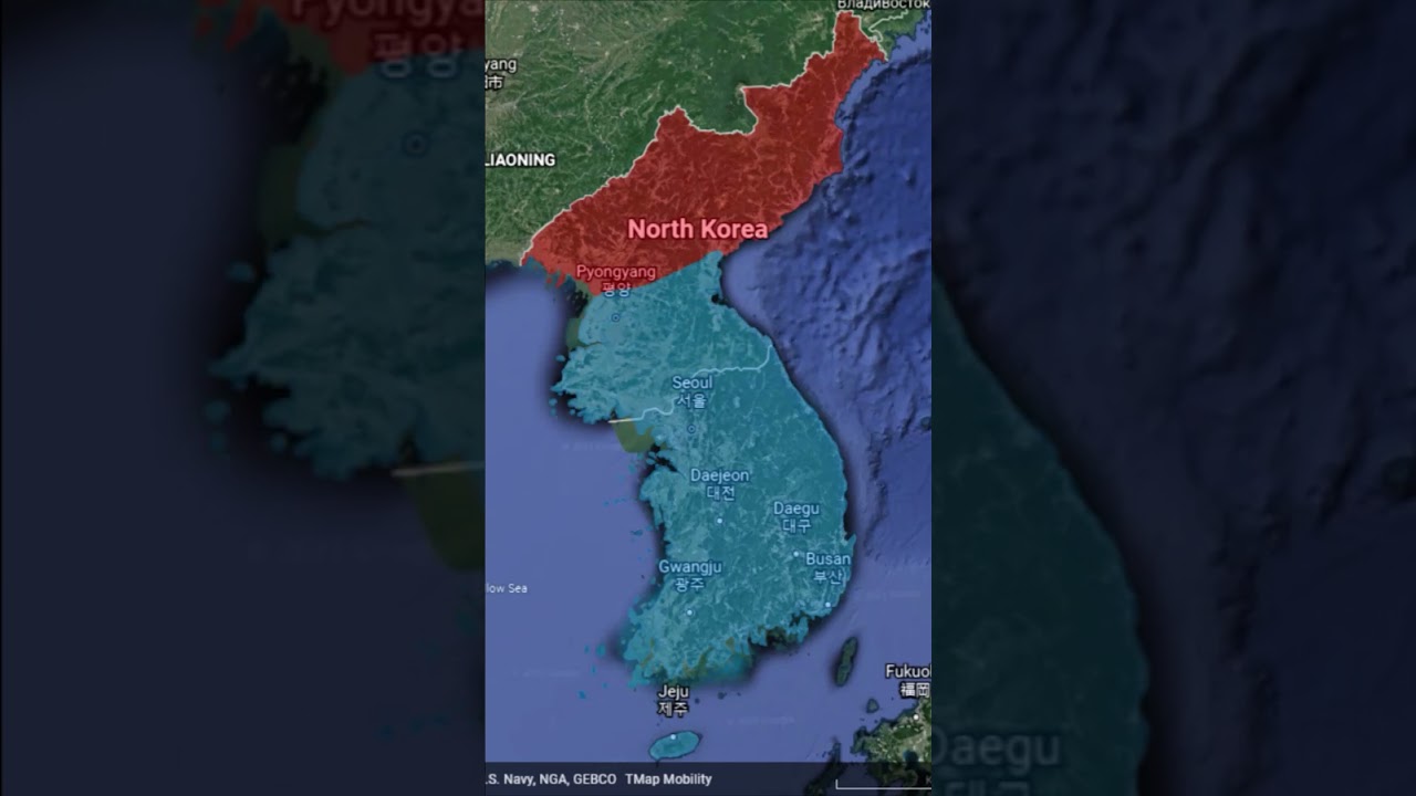 The Korean War in 30 seconds using Google Earth