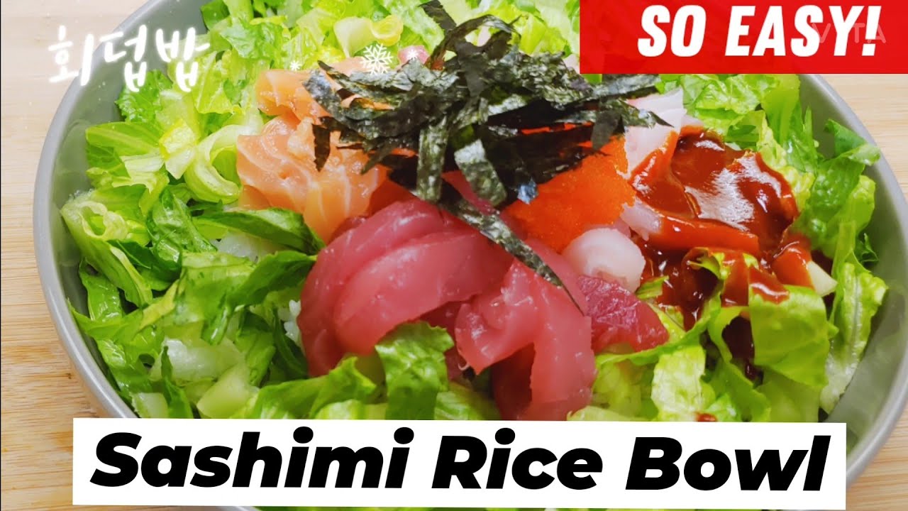 Sashimi Rice Bowl with Korean Spicy Sauce #sashimi rice bowl