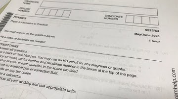 0625/63 May/June 2020 || IGCSE Physics Paper 6 || Alternative to Practical (part 1)