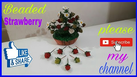 How to make seed beads strawberry || Easy tutorial step by step Part-3 || Rowshan Ara Handicrafts