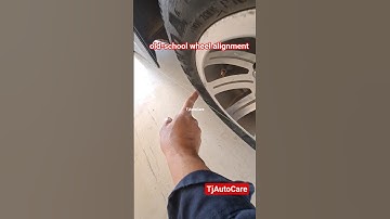 old-school wheel  alignment technique #car #mechanic #tips #diy #trending #video #shorts