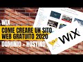 WIX Come creare un sito web gratuito facile nel 2020 (Dominio + Hosting)