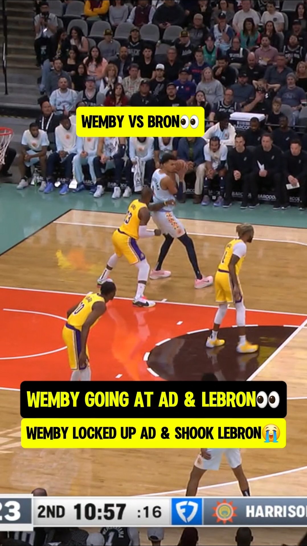 Wemby had LeBron LOST in the post?