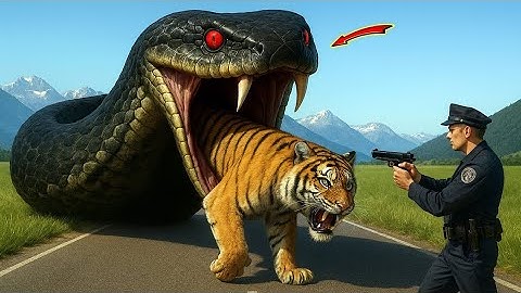 Brave Heroes Risk Everything to Save Hyperactive Tiger from Giant Python’s Deadly Attack!